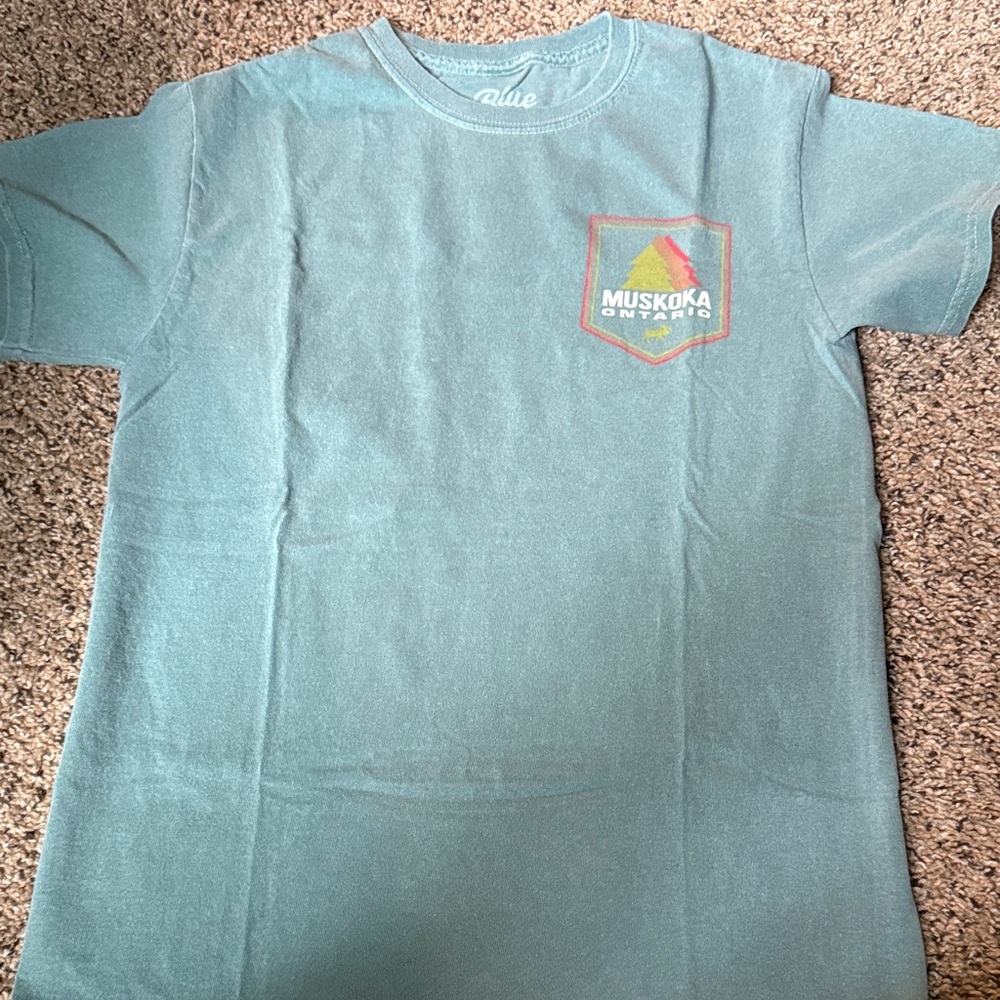 Blue 84 Teal T-Shirt with Muskoka Design